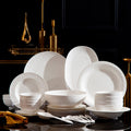 INGRI White Embossed – Handcrafted Bone China Dinnerware Set (Individual Piece) - Je t'aime Resolute