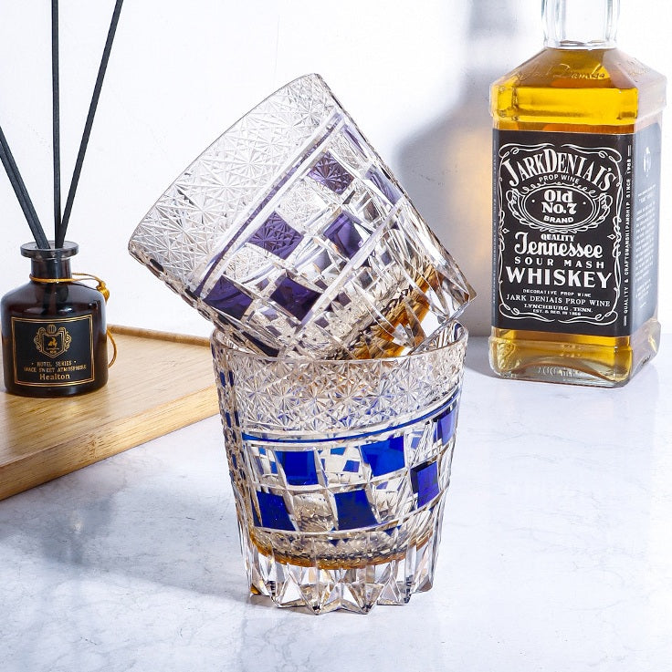 Edo Kiriko Handcrafted Hexa-Ryume Crystal Whiskey Glass