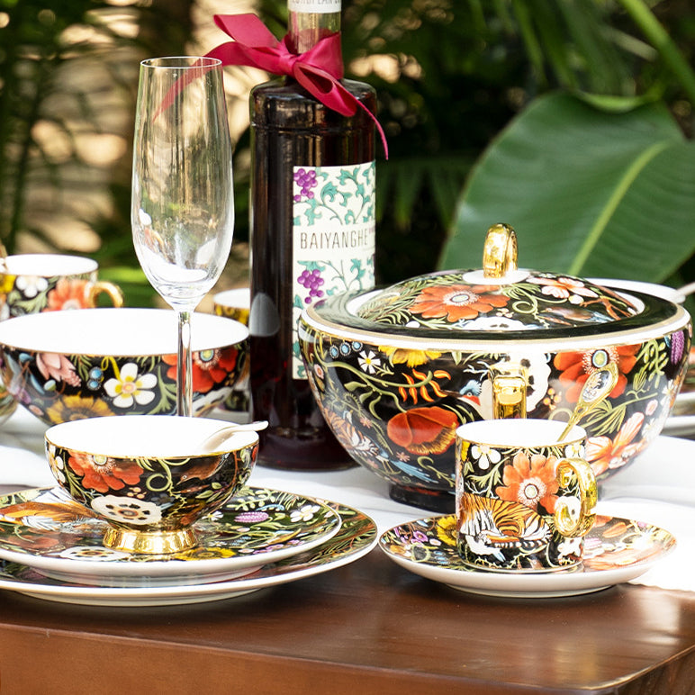 INGRI Jungle Party – Handcrafted Bone China Dinnerware (Individual Piece) - Je t'aime Resolute