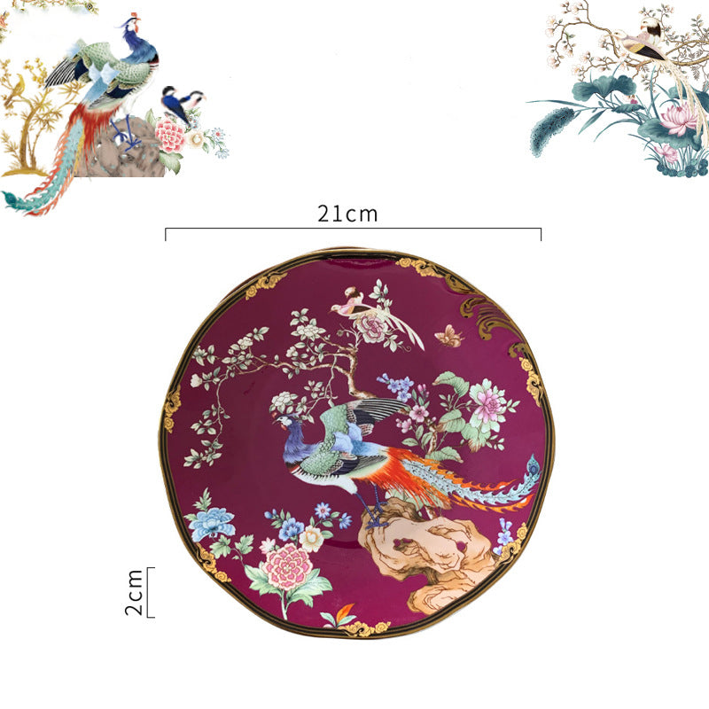 INGRI Purple Phoenix - Handcrafted Bone China Tableware  (Individual Piece) - Je t'aime Resolute
