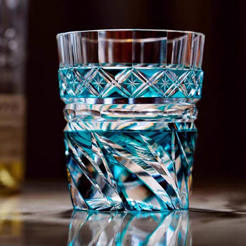 Edo Kiriko Handcrafted Zephyr Valley Whisky Glass