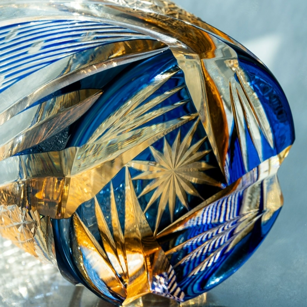 Edo Kiriko Handcrafted Meteor Crystal Glass