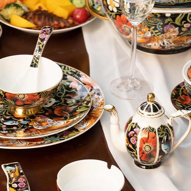 INGRI Jungle Party – Handcrafted Bone China Dinnerware Set - Je t'aime Resolute