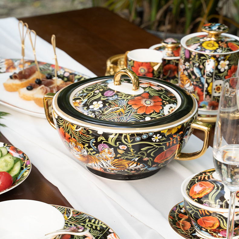 INGRI Jungle Party – Handcrafted Bone China Dinnerware Set - Je t'aime Resolute