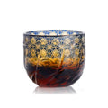 Amber Blue Wave Chrysanthemum Pattern