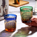 Edo Kiriko Crane Feather Whiskey Glass