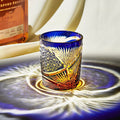Edo Kiriko Crane Feather Whiskey Glass