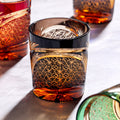 Edo Kiriko Crane Feather Whiskey Glass