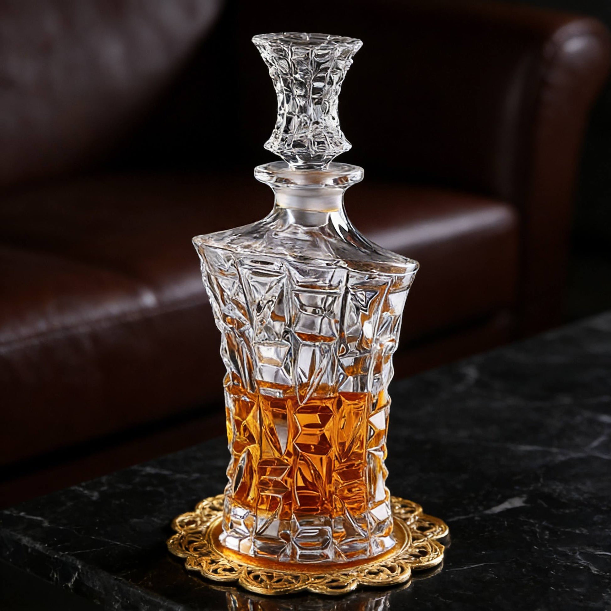 JR Beacon Crystal Whiskey Decanter