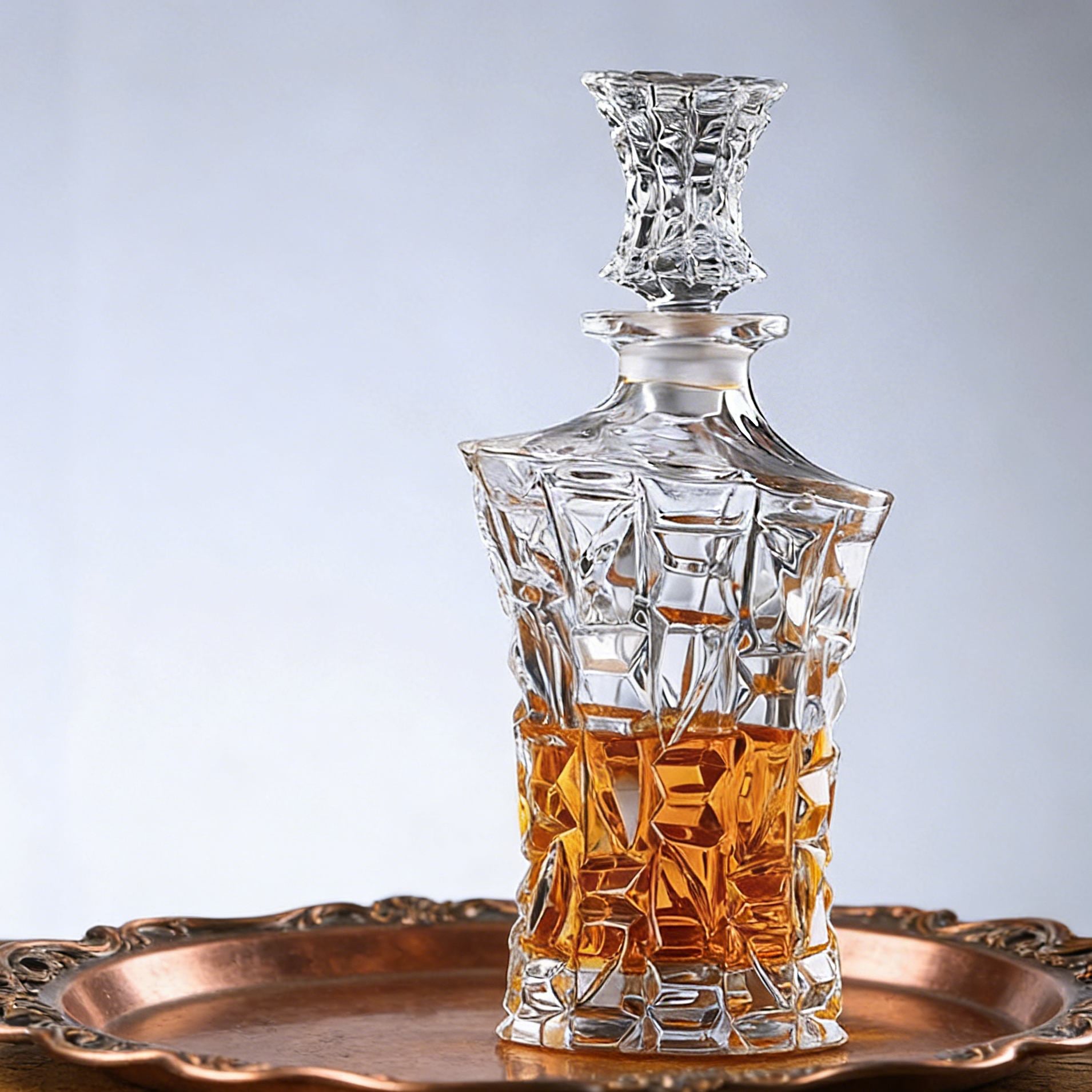 JR Beacon Crystal Whiskey Decanter