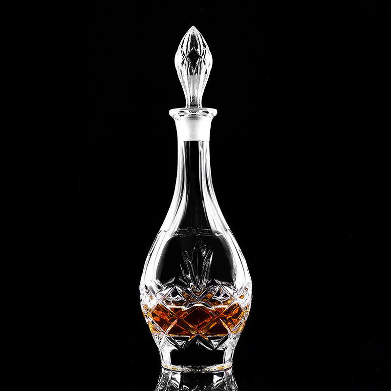 JR Carved Crystal Whiskey Bottle Collection