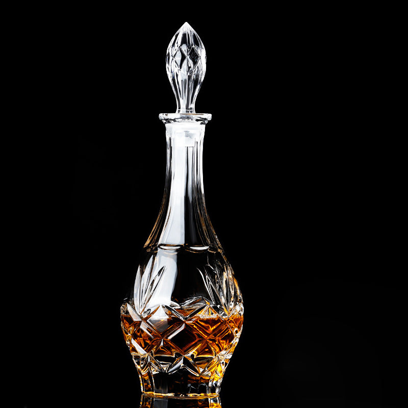 JR Carved Crystal Whiskey Bottle Collection