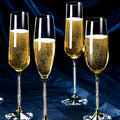 JR Crystal-Embellished Champagne Flute - Gold