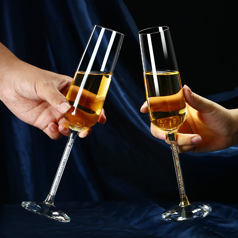 JR Crystal-Embellished Champagne Flute - Gold