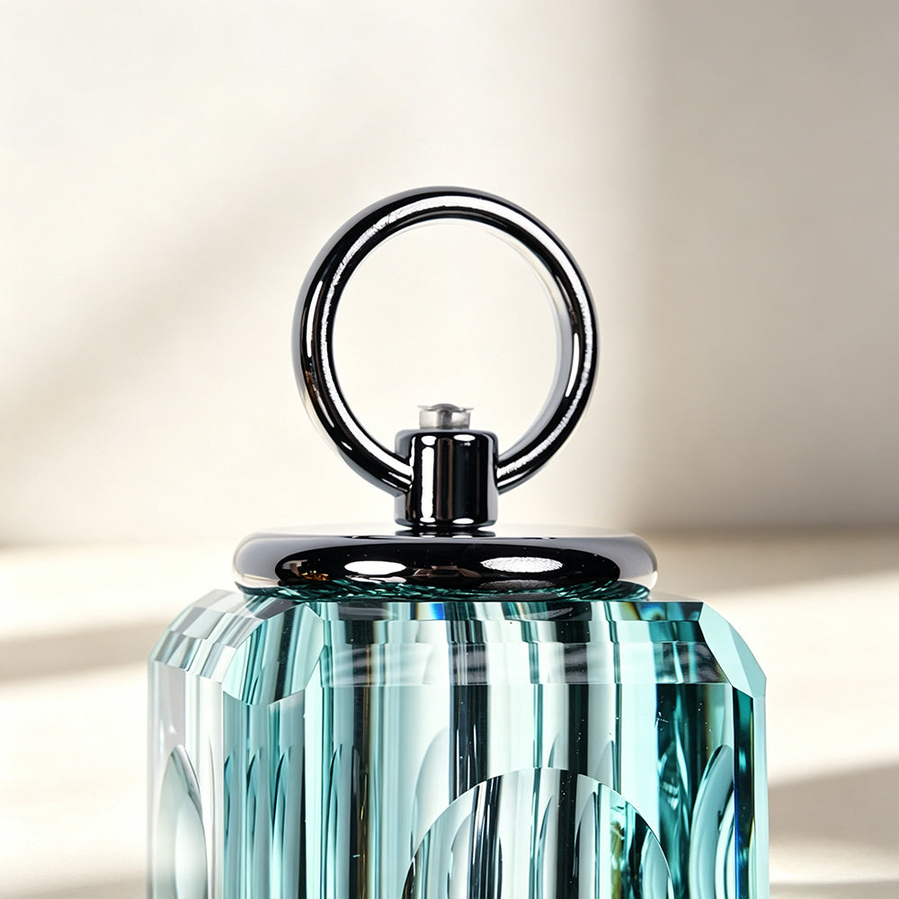 JR Crystal Rechargeable Accent Table Lamp – Emerald Green