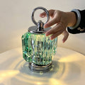JR Crystal Rechargeable Accent Table Lamp – Emerald Green
