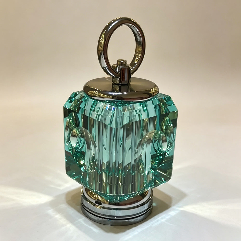 JR Crystal Rechargeable Accent Table Lamp – Emerald Green