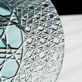 JR Edo Kiriko Hand-Cut Aqua Blue Crystal Whiskey Glass