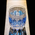 JR Edo Kiriko Hand-Cut Aureon Indigo Crystal Whiskey Glass