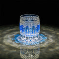 JR Edo Kiriko Hand-Cut Aureon Indigo Crystal Whiskey Glass
