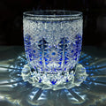 JR Edo Kiriko Hand-Cut Aureon Indigo Crystal Whiskey Glass