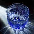 JR Edo Kiriko Hand-Cut Aureon Indigo Crystal Whiskey Glass
