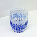 JR Edo Kiriko Hand-Cut Aureon Indigo Crystal Whiskey Glass