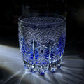 JR Edo Kiriko Hand-Cut Aureon Indigo Crystal Whiskey Glass