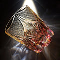 JR Edo Kiriko Hand-Cut Benikoh Crystal Whiskey Glass