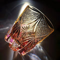 JR Edo Kiriko Hand-Cut Benikoh Crystal Whiskey Glass