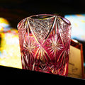 JR Edo Kiriko Hand-Cut Benikoh Crystal Whiskey Glass