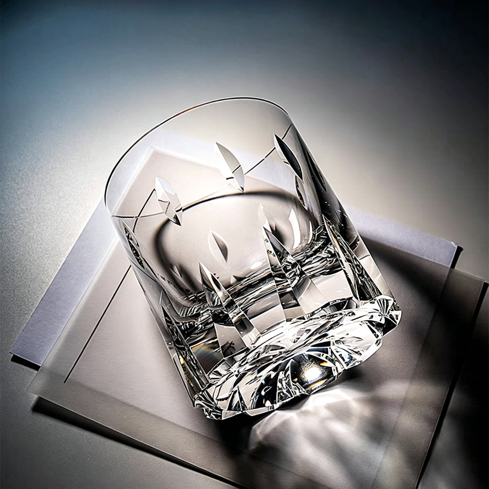 JR Edo Kiriko Hand-Cut Enmei Crystal Whiskey Glass