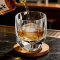 JR Edo Kiriko Hand-Cut Faceted Oval Crystal Whiskey Glass