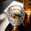 JR Edo Kiriko Hand-Cut Faceted Oval Crystal Whiskey Glass