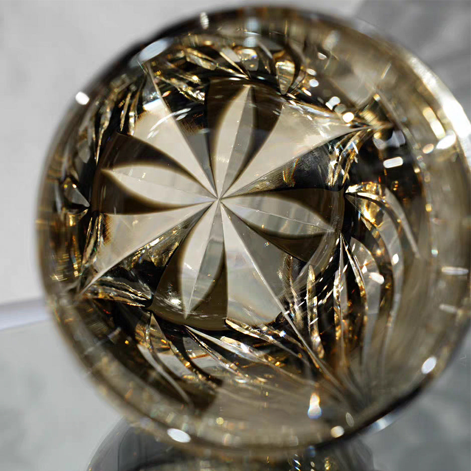 JR Edo Kiriko Hand-Cut Hayate Crystal Whiskey Glass