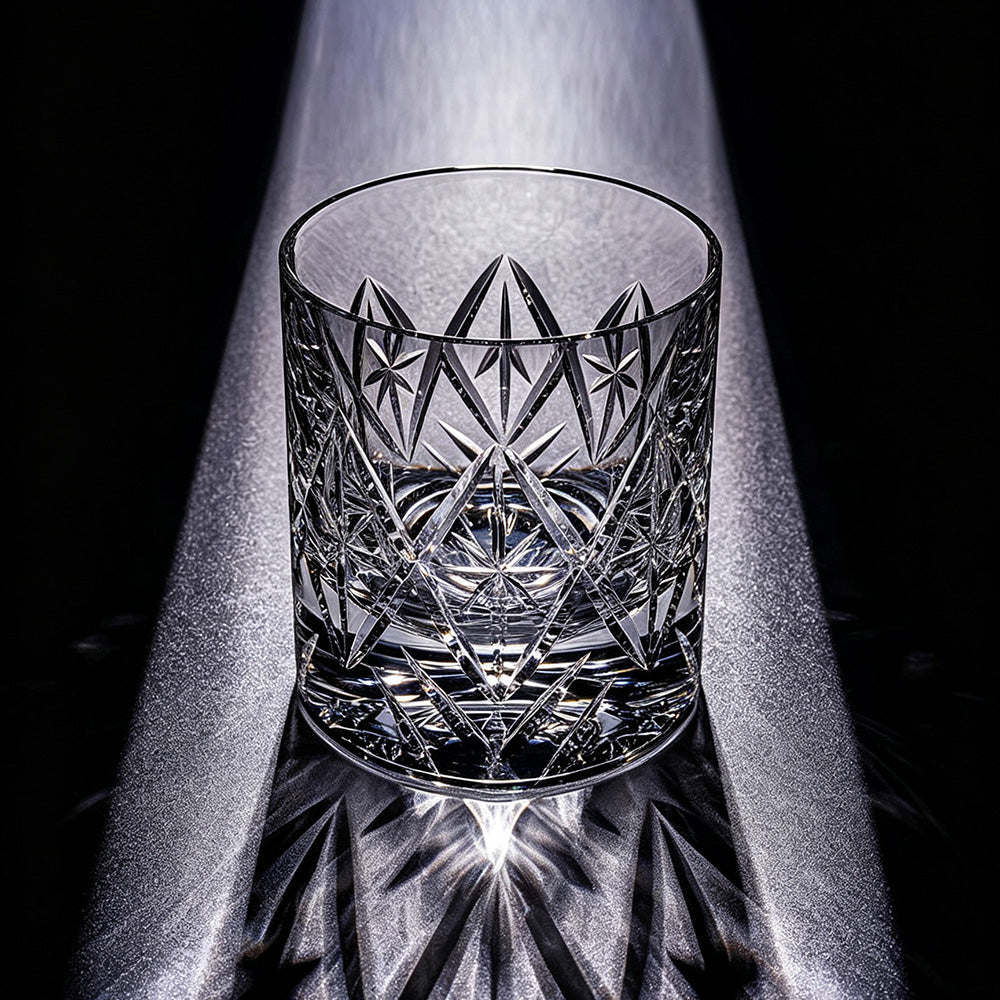 JR Edo Kiriko Hand-Cut Hokuto Crystal Whiskey Glass