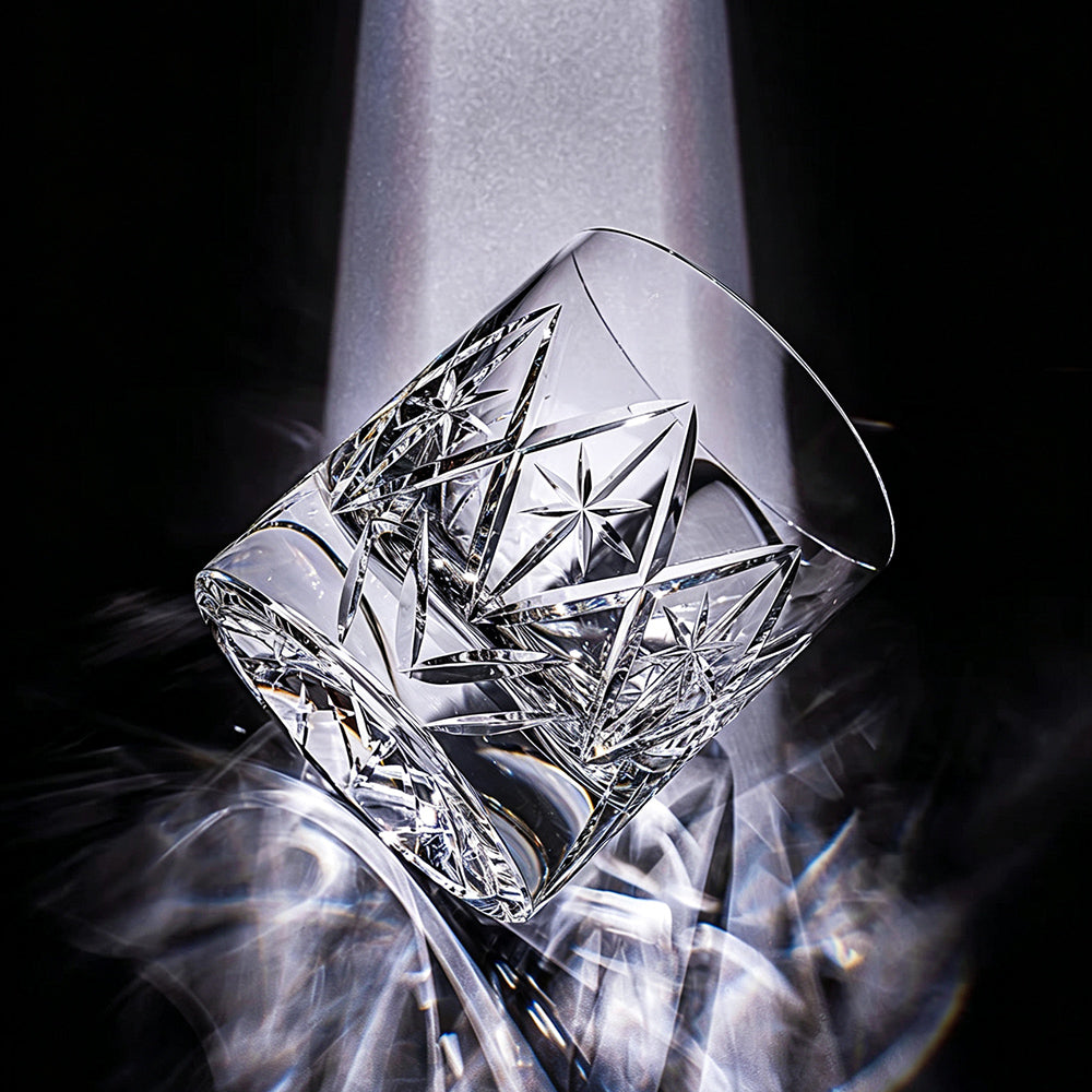 JR Edo Kiriko Hand-Cut Hokuto Crystal Whiskey Glass