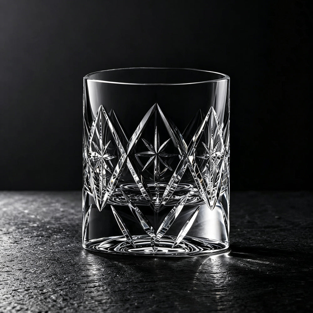 JR Edo Kiriko Hand-Cut Hokuto Crystal Whiskey Glass
