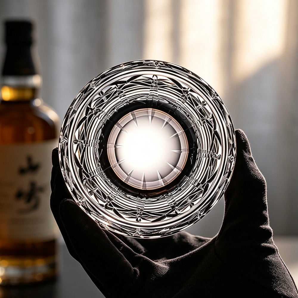 JR Edo Kiriko Hand-Cut Hokuto Crystal Whiskey Glass