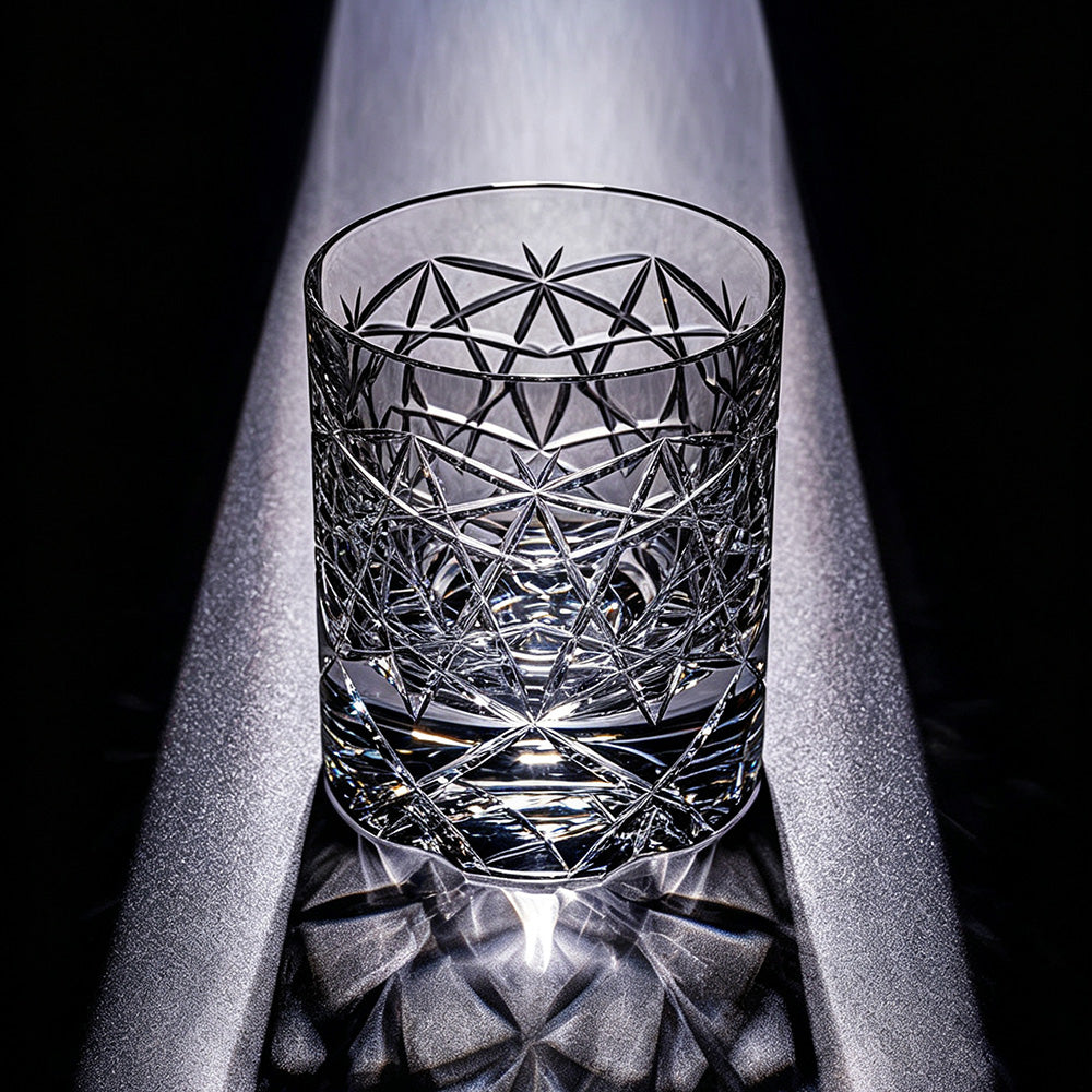 JR Edo Kiriko Hand-Cut Hoshikage Crystal Whiskey Glass