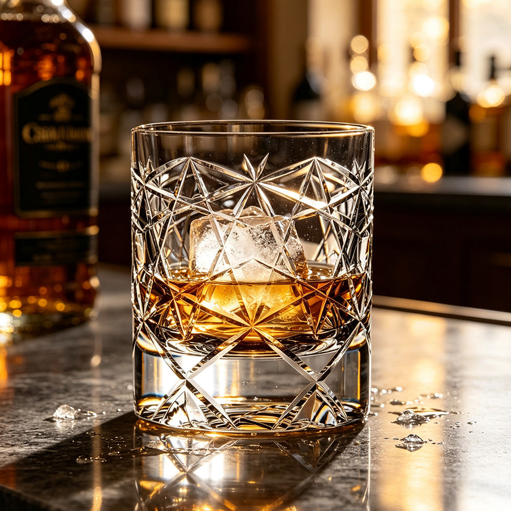 JR Edo Kiriko Hand-Cut Hoshikage Crystal Whiskey Glass