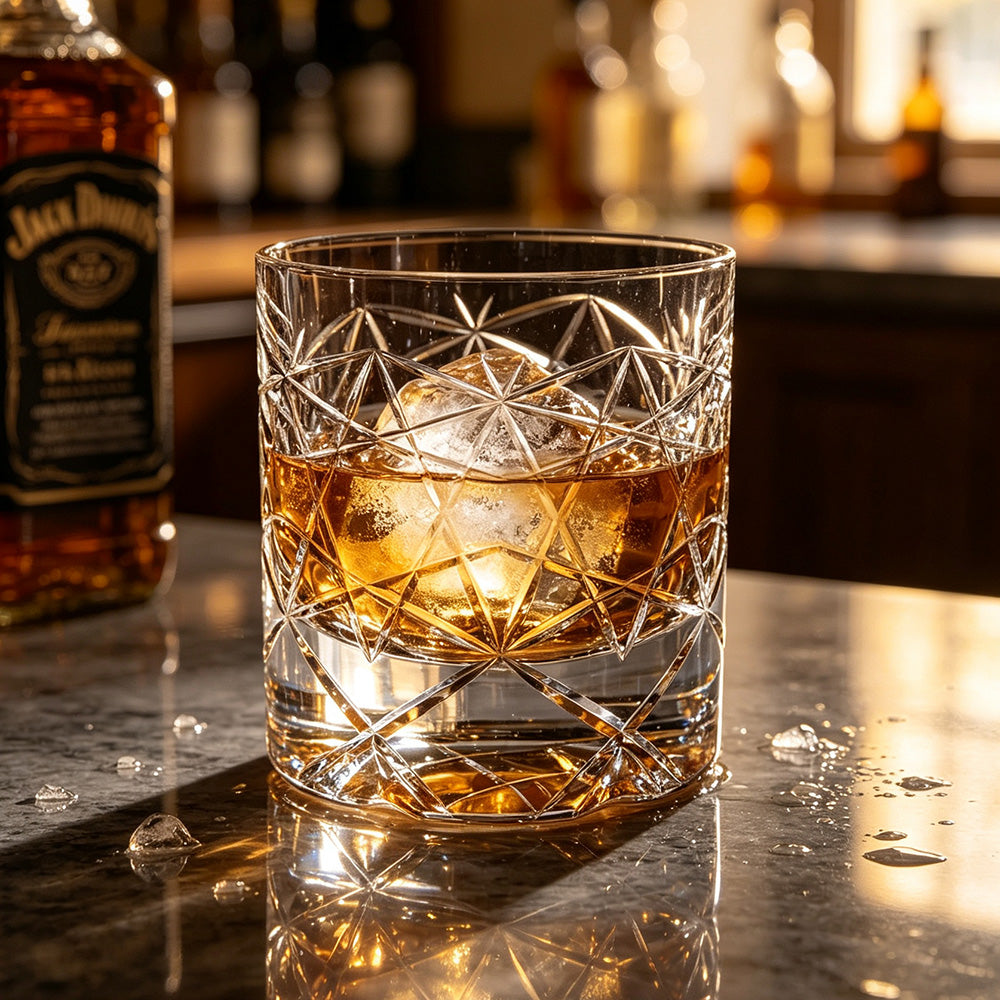JR Edo Kiriko Hand-Cut Hoshikage Crystal Whiskey Glass