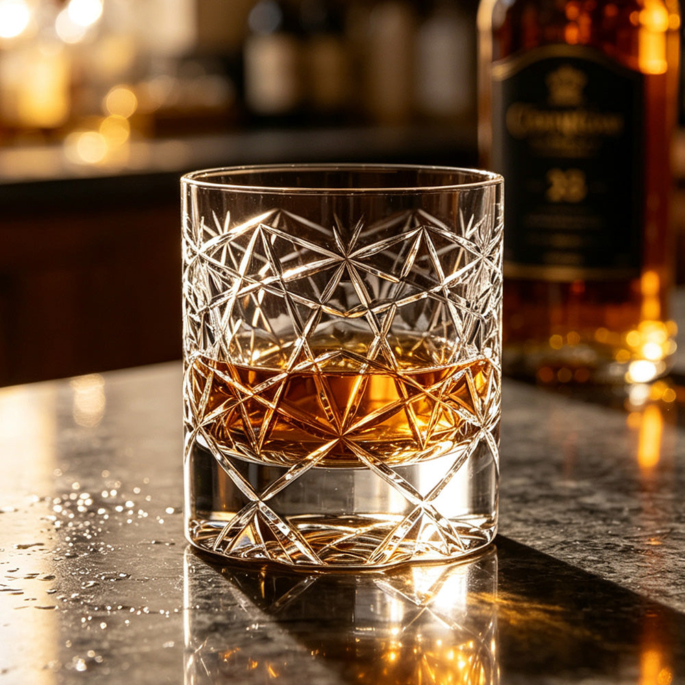 JR Edo Kiriko Hand-Cut Hoshikage Crystal Whiskey Glass