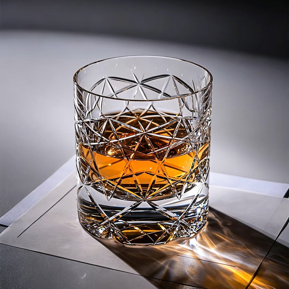 JR Edo Kiriko Hand-Cut Hoshikage Crystal Whiskey Glass
