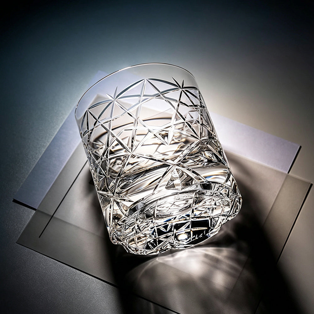 JR Edo Kiriko Hand-Cut Hoshikage Crystal Whiskey Glass