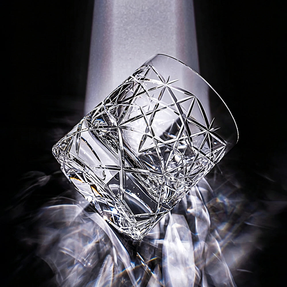 JR Edo Kiriko Hand-Cut Hoshikage Crystal Whiskey Glass