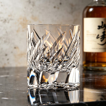 JR Edo Kiriko Hand-Cut Ibuki Crystal Whiskey Glass