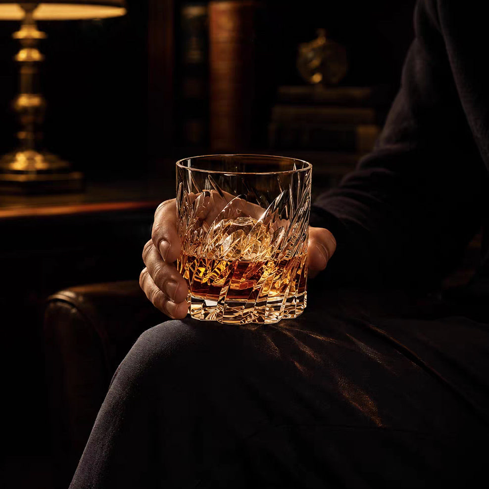 JR Edo Kiriko Hand-Cut Ibuki Crystal Whiskey Glass