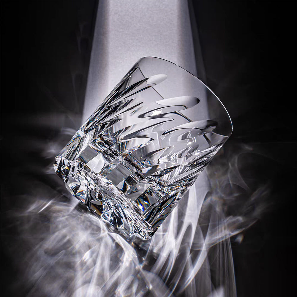 JR Edo Kiriko Hand-Cut Ibuki Crystal Whiskey Glass