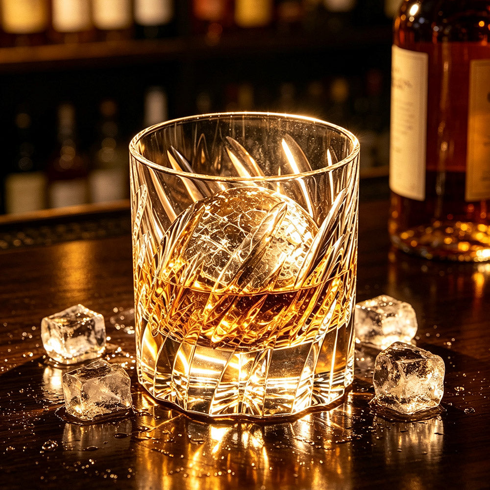 JR Edo Kiriko Hand-Cut Ibuki Crystal Whiskey Glass